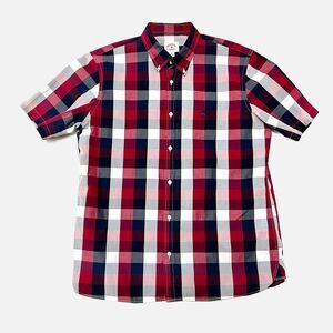Brooks Brothers Red Fleece Red Plaid Short Sleeve Shirt Size XL